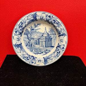 A  Mid 19 century stunning Wedgewood bowl  — blue and white antique English beauty — three available — 8.25 inches long