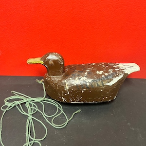 A  Stunning Canadian antique authentic 11 inch long duck decoy — great patina— wow