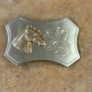 American horse belt  buckle — large and in charge - 4 inches long