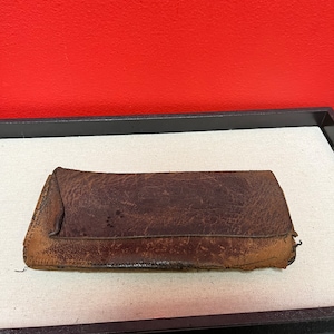 Joli portefeuille en cuir antique de 20 x 10 cm (8 x 10 po.) — cadeau parfait