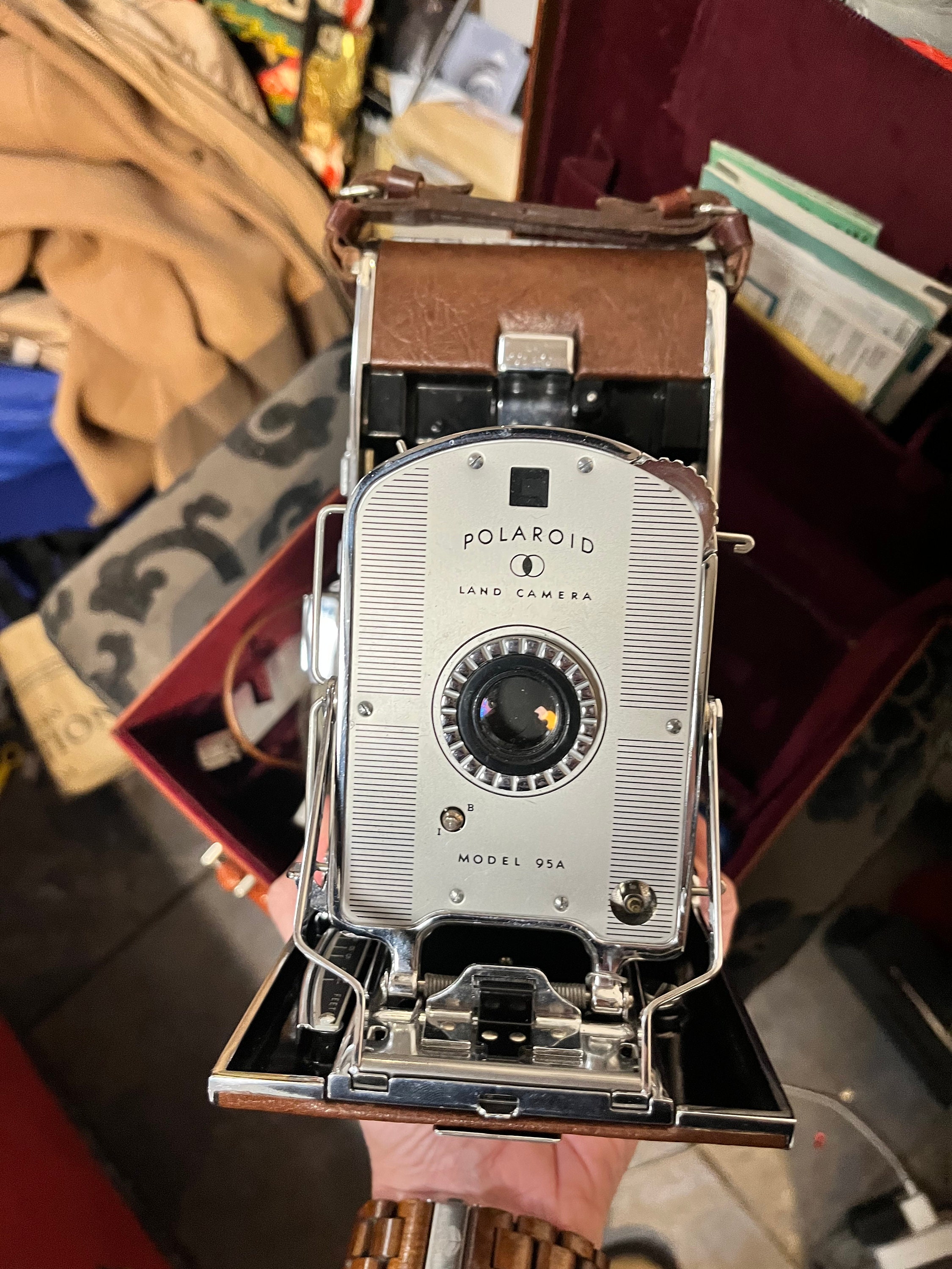 Amazing Vintage Polaroid Land Camera Model 95 With Original Amazing Vintage Polaroid Land Camera Model 95 With Original