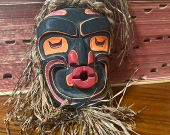 Rare 1970s Kwakiutl NW Coast Native American Mask Ozzie Matilpi