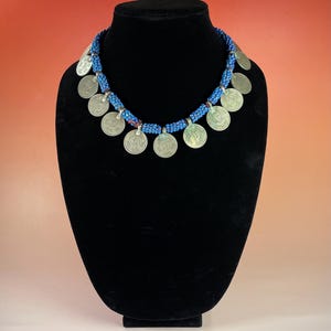 19” Persian Coin and Glass Beaded Necklace