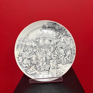 Assiette ancienne française du 19 siècle — 20 cm (20 cm) — état antique. Voir les photos.