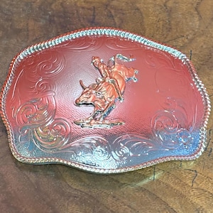 Amazing massive 6 x 5” silver and gold Kulla Mexican cowboy belt buckle  — amazing piece