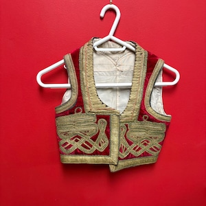 Beautiful 19 century Chinese or Tibetan child emperor vest — 16 x 15” wide in great condition - wow