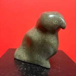 Lovely Inuit soapstone bird in good condition — 5 inches high