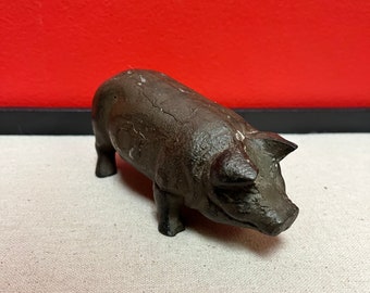 Lovely 6 inch long cast iron pig