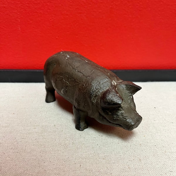 Lovely 6 inch long cast iron pig