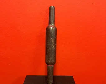 12 inch wonderful antique Canadiana pine  small rolling pin with original paint — fabulous piece of Canadian history — perfect gift