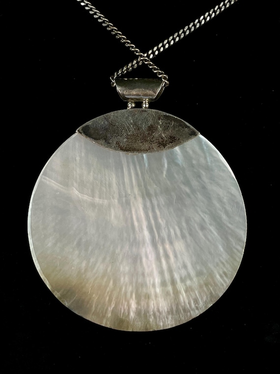Indigenous First Nations silver and shell necklac… - image 3