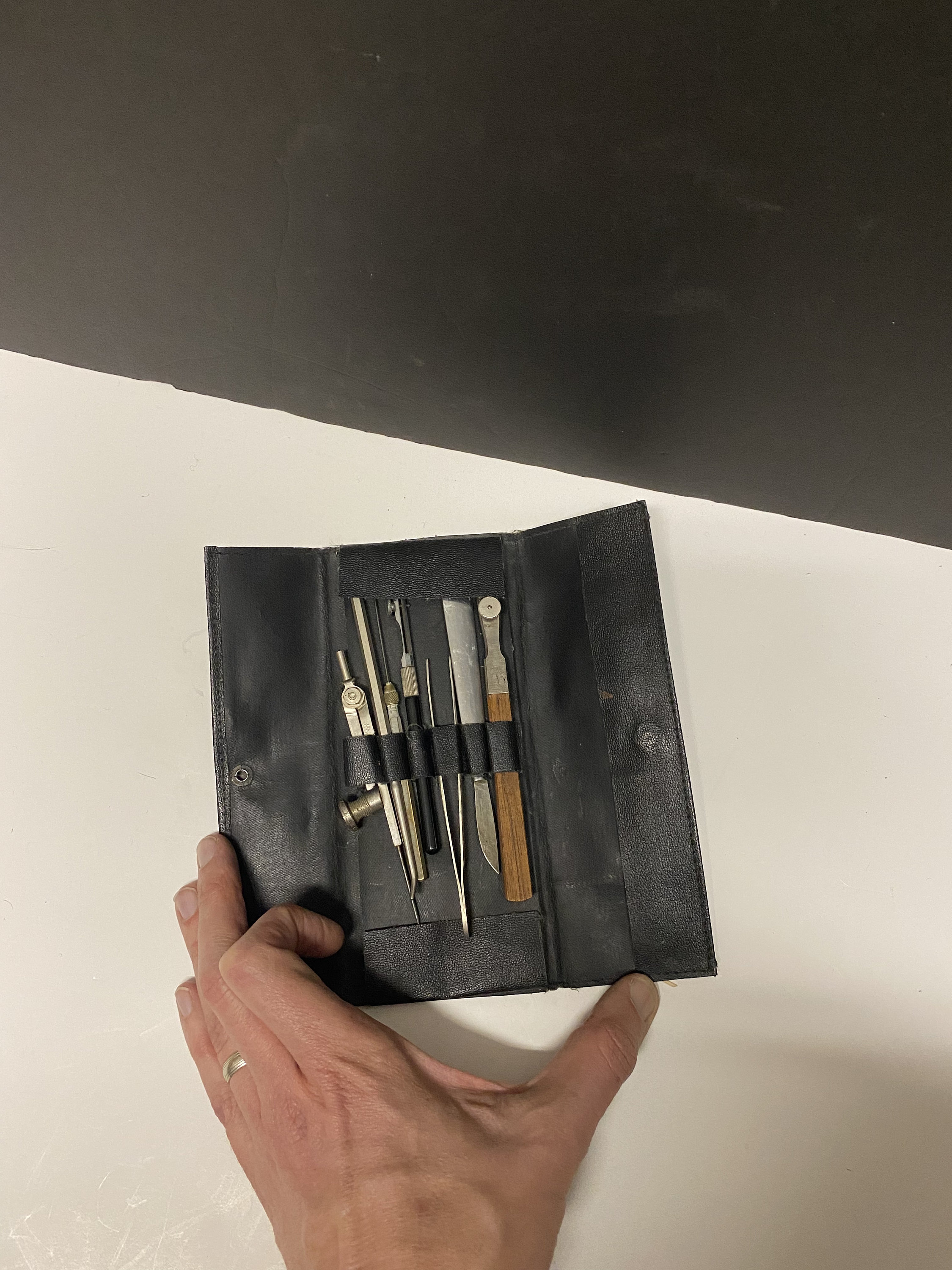 A Super Cool Draftsman Set In Leather Pouch Vinatge 8 - Etsy Ireland