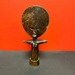 Stunning 12 inch tall African antique Ashanti figure — wonderful patina and look  — wow