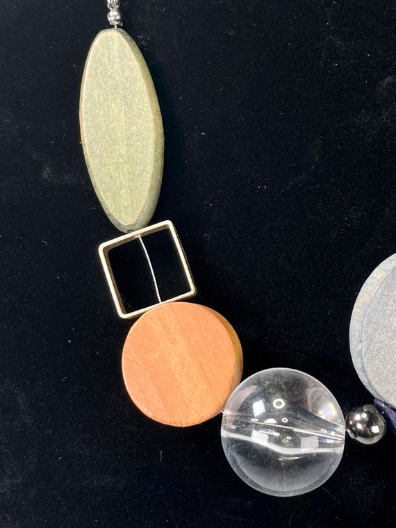 Modern Geometric Statement Necklace - image 3