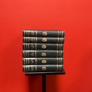 1921 — antique set of leather bound Mark Twain  books — exceptional condition — 6 titles — wow — perfect gift —