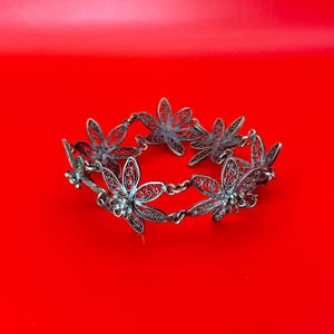 Delicate Vintage Filigree Flower Bracelet