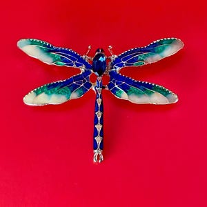 Stunning Enamel Dragonfly Brooch