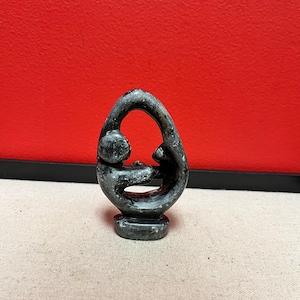 Lovely Unusual Inuit soapstone older statue — 4 inches tall —
