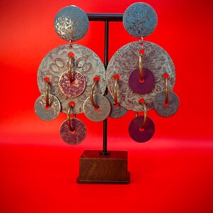 4 inch Vintage Bronze Earrings