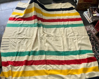 A Fabulous 80 x 63” approximately Eatons four point antique trapper blanket  — as is — see photos and great if you want to fix