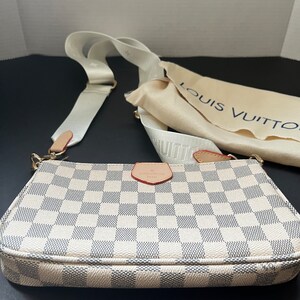 Louis Vuitton Pouch Outdoor Monogram Pacific Small Brown/Blue in Canvas  with Red - US