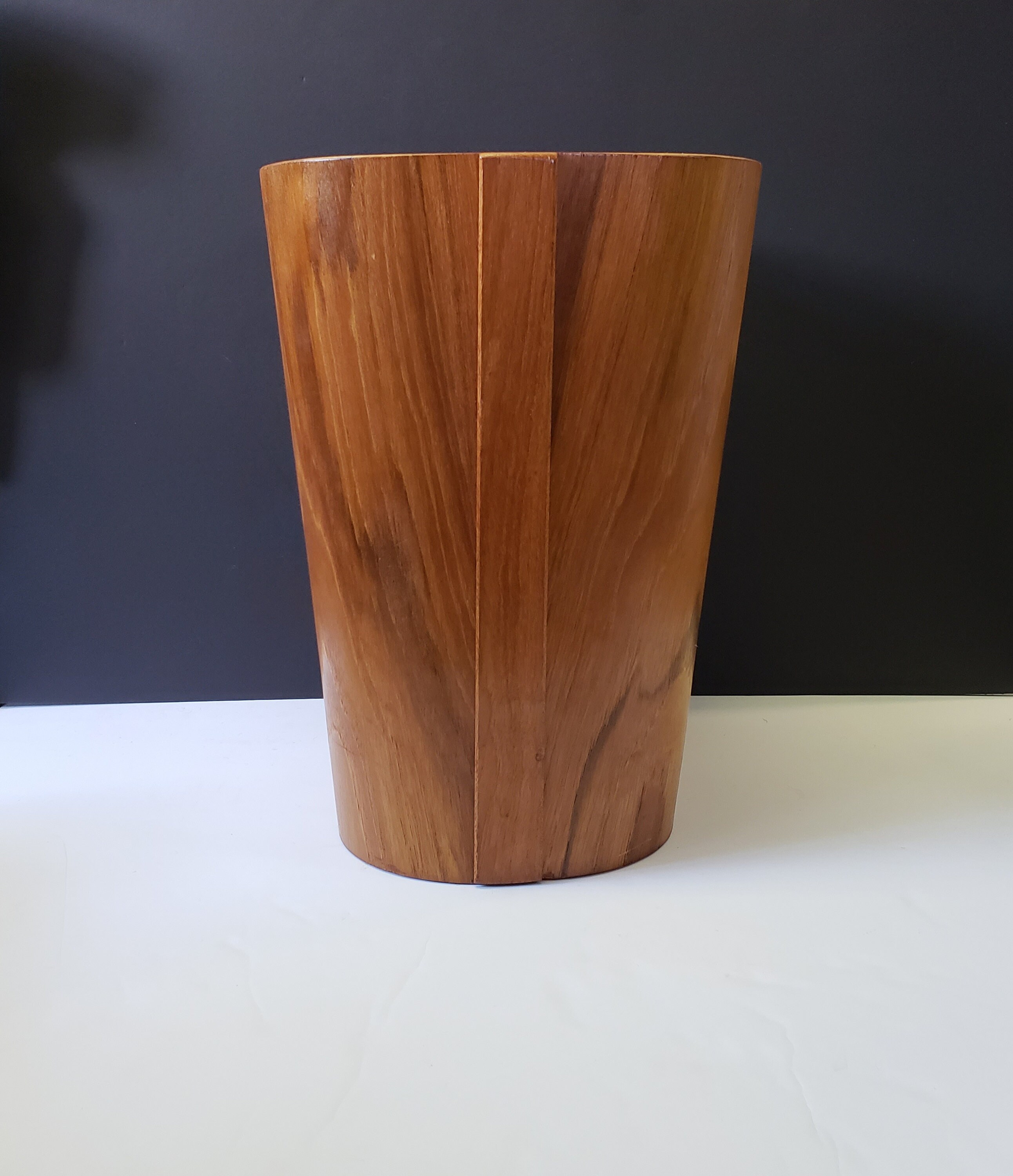 Vintage Beni Mobler Teak Wood Waste Basket Etsy