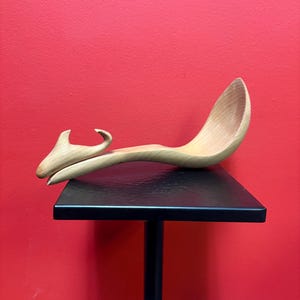 Simply perfect 11 inch long indigenous first nations killer whale cedar feast spoon — so simple and detailed — great gift - wow