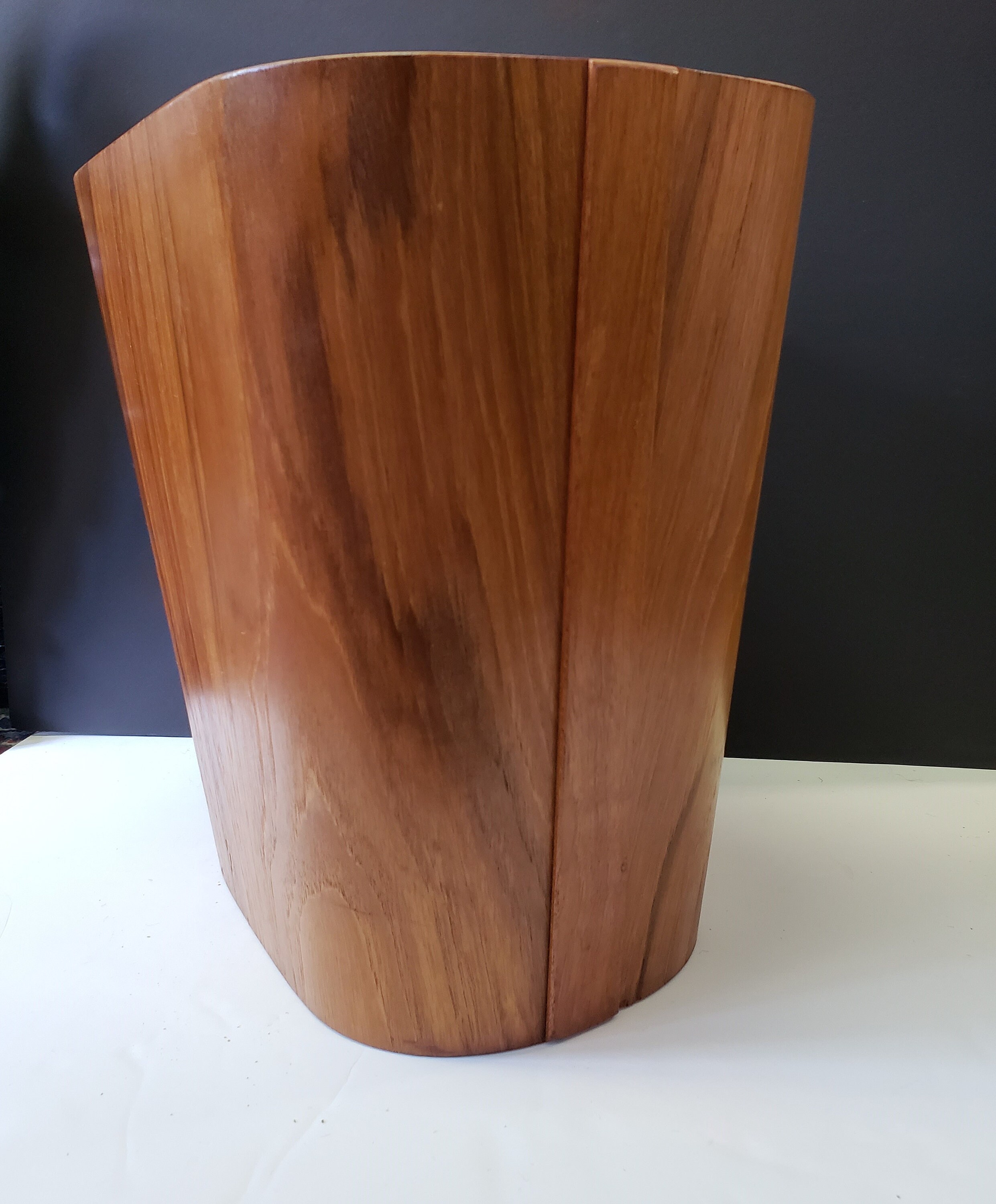 Vintage Beni Mobler Teak Wood Waste Basket Etsy