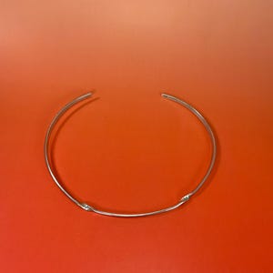 Stamped Mexican Sterling Silver Choker Necklace - B