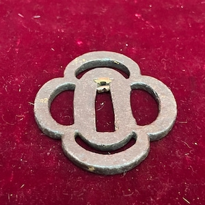 Lovely 2 inch Japanese Steel samurai katana tsuba  — very very old from important collection — wow