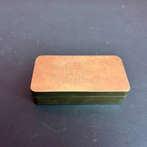 3 x 2 x 1 Chinese antique brass stamp  box —old old