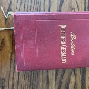 Incroyable carnet de voyage Baedekers Europe dans le nord de l'Allemagne avec cartes dépliantes — bon état - 1925 — wow