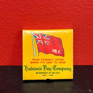 Rare HBC Hudson Bay Company 2 inch matches in original packet - unused - advertising — wow — HBC advertising —