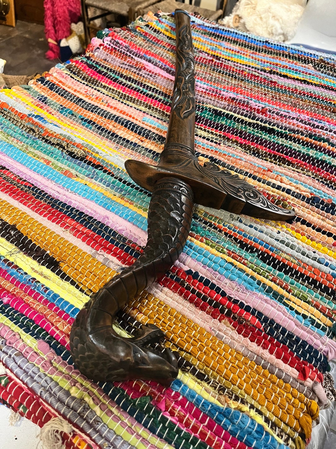 Stunning Museum Quality 31 Inch Long Indonesian Kris Sword With Python ...