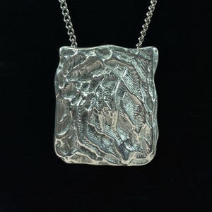 Very cool Vancouver 1.75  inch brutalist pendant — chain included