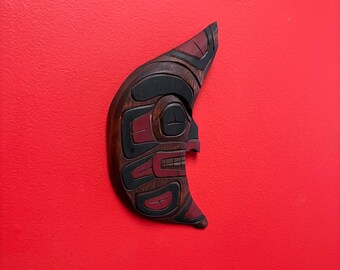 Rare 1970s Kwakiutl NW Coast Native American Mask Ozzie Matilpi