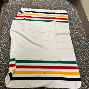 Brand new 70 x 50” Hudson Bay Company blanket with labels — HBC blanket — iconic Canadian