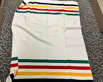 Hudson Bay Blanket HBC Stripes Fleece Throw Multi Stripe HBC