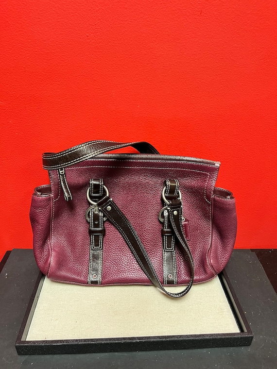 Fabulous Authentic Burgundy Leather Like Brand New Coach Handbag With the Original Serial Number Wow Perfect Gift Great Price Etsy Denmark