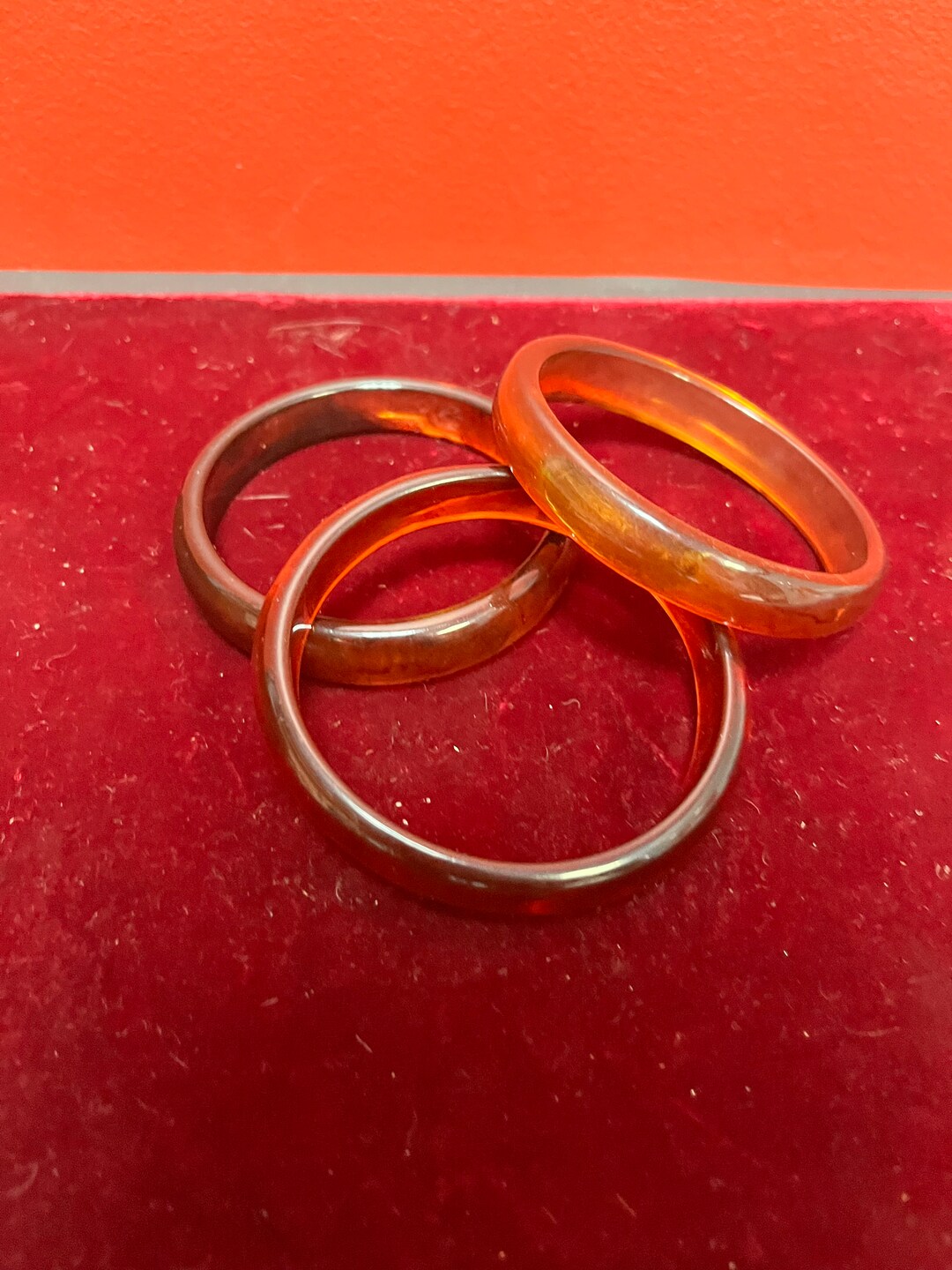 Bakelite 4 Inch Bangle Bracelet Root Beer Colour Set 3 Etsy Canada