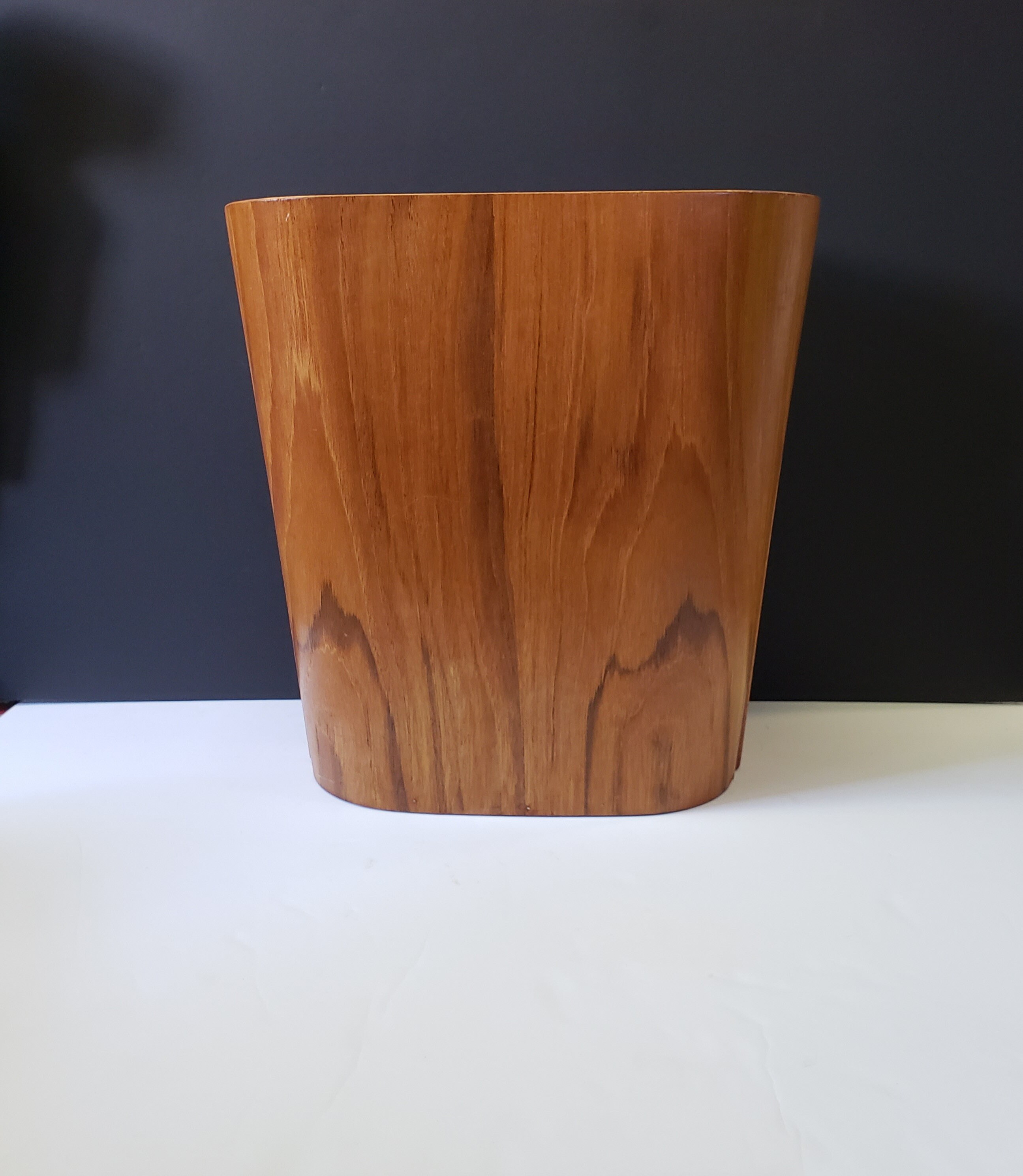 Vintage Beni Mobler Teak Wood Waste Basket Etsy