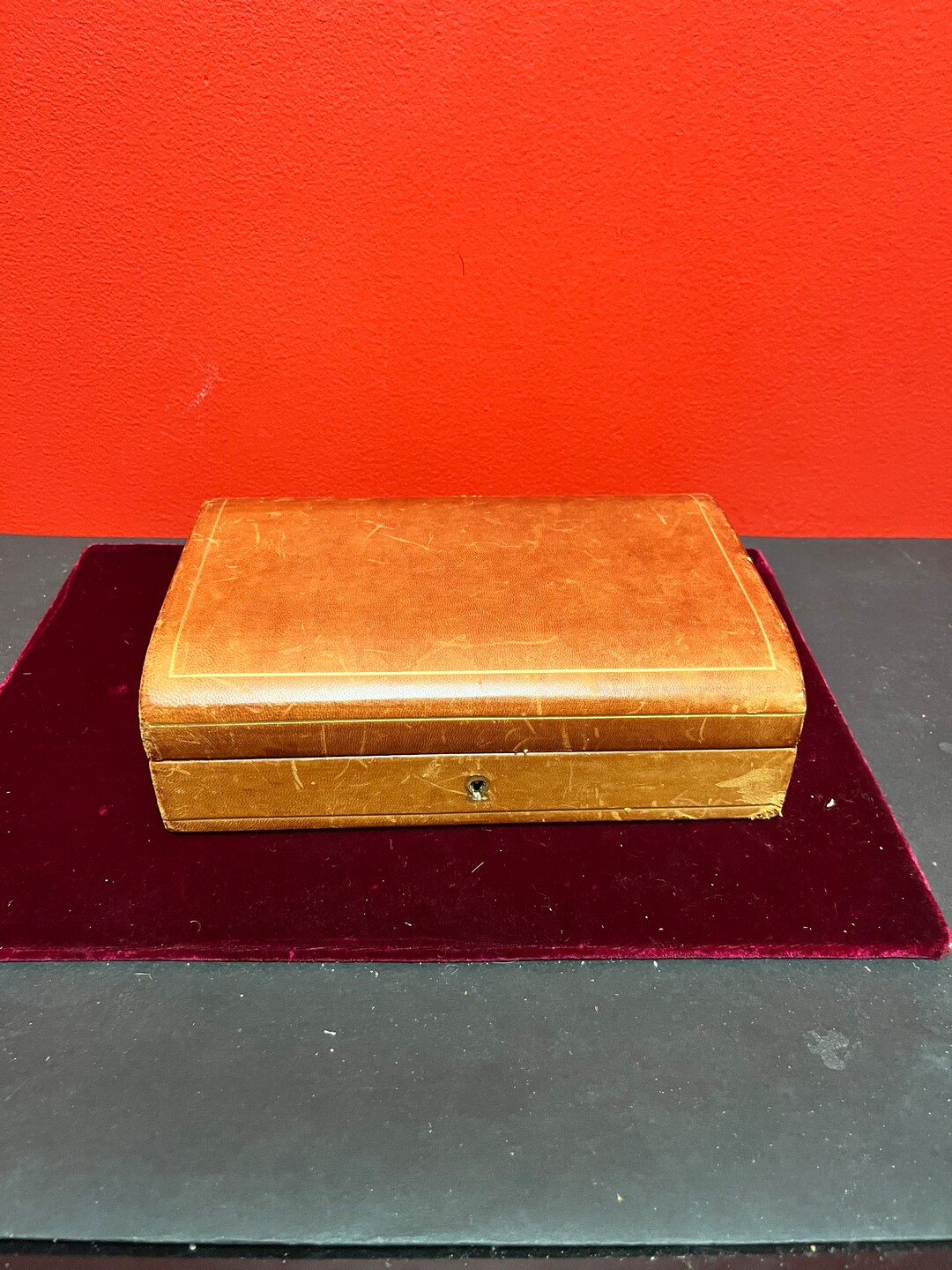 Lovely 9 X 6 X 2 1/2 High Italian Leather Jewellery Box Made Etsy