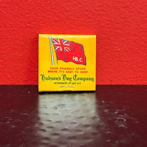 Rare HBC Hudson Bay Company 2 inch matches in original packet - unused - advertising — wow — HBC advertising —