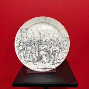 Assiette ancienne française du 19 siècle — 20 cm (20 cm) — état antique. Voir les photos.