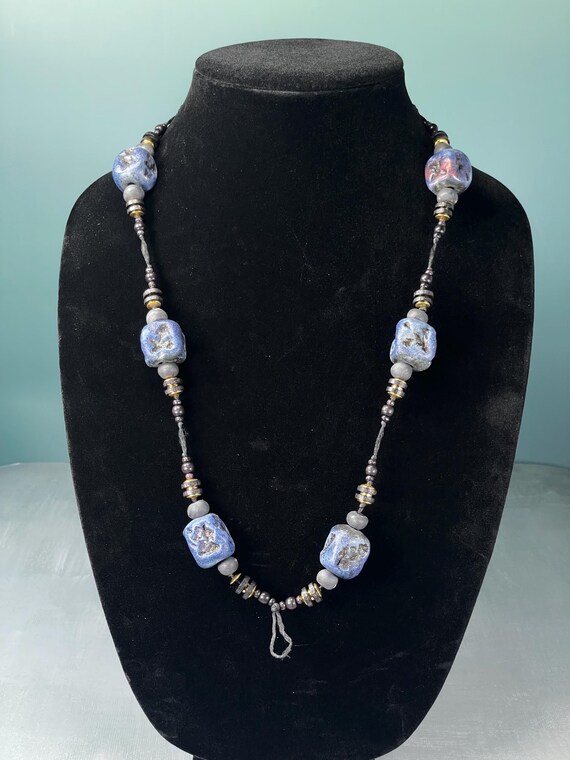 Unique Beaded Necklace with loop For Attachments - image 1