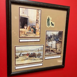 Beautiful 17 x 16 old Emily Carr print set in frame — wonderful imagery and condition— Canadian history piece — wow