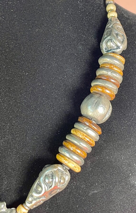 Vintage Statement Necklace – Untested Silver Pend… - image 4