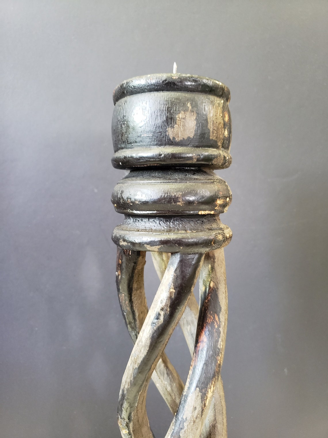 African Carved Figural Candle Holder Etsy