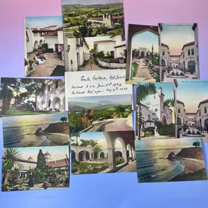 Lotto di 12 cartoline antiche – viste storiche e panoramiche di Santa Barbara, California