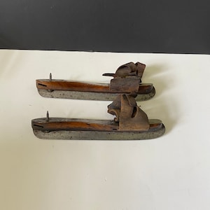 A  Fabulous authentic Canadian 19th century skates — 9.5 x 2 inches — A collectors  dream — good antique condition - wow